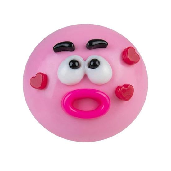 

Cartoon Face Stress Ball Anxiety Relieving Moldable Dog Face Squeeze Toy Slow Rising Soft Stretchy Hand Relaxing Sensory Fidget Toy розовый