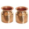 Nirmal Ganga Pure Copper Kalash Lota Set 250ML – Traditional Puja Copperware Pack of 2