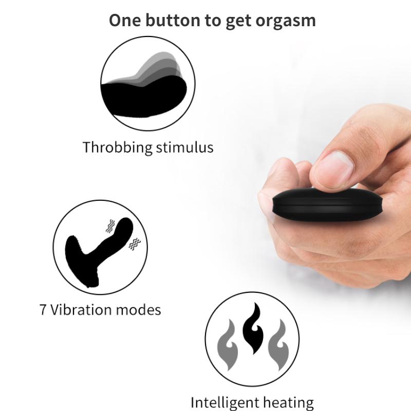 Male Prostate Massage Vibrator Anal Plug Wireless Control Delay Ejaculation Mens Anal Toys Hands Free Electric Male Masturbator