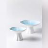 Ceramic Home Dim Sum Tall Plate High-End Display Plate Plate Snack Cold Dish Creative Fruit Tray Tableware