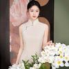 White sleeveless national style new Chinese Suzhou long cheongsam improved young 1011 new women's high sense summer
