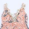 Summer Ethnic Floral Ruffle Spaghetti Strap Dress