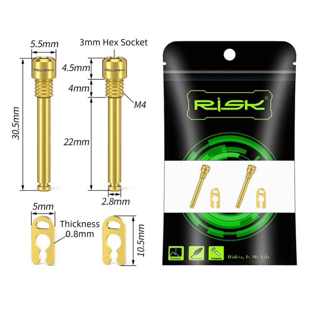 1 Set Titanium Alloy Bicycle Oil Disc Screws M4/M6/M8 Disc Brake Screws Road Bike 5-Gold
