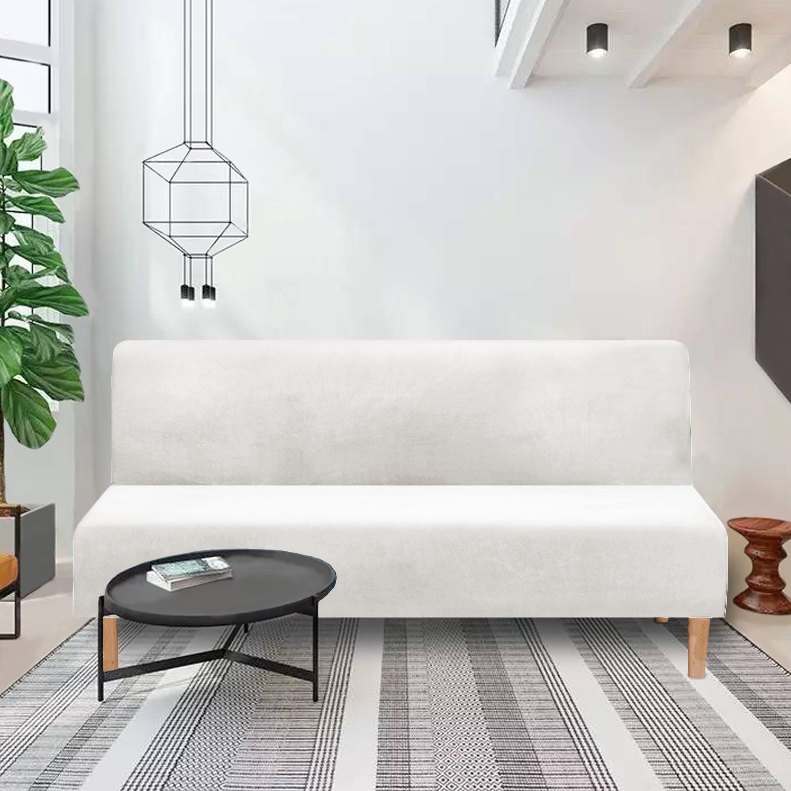 Funda de sofá cama plegable de terciopelo elástico, funda de futón, funda protectora de muebles con todo incluido.