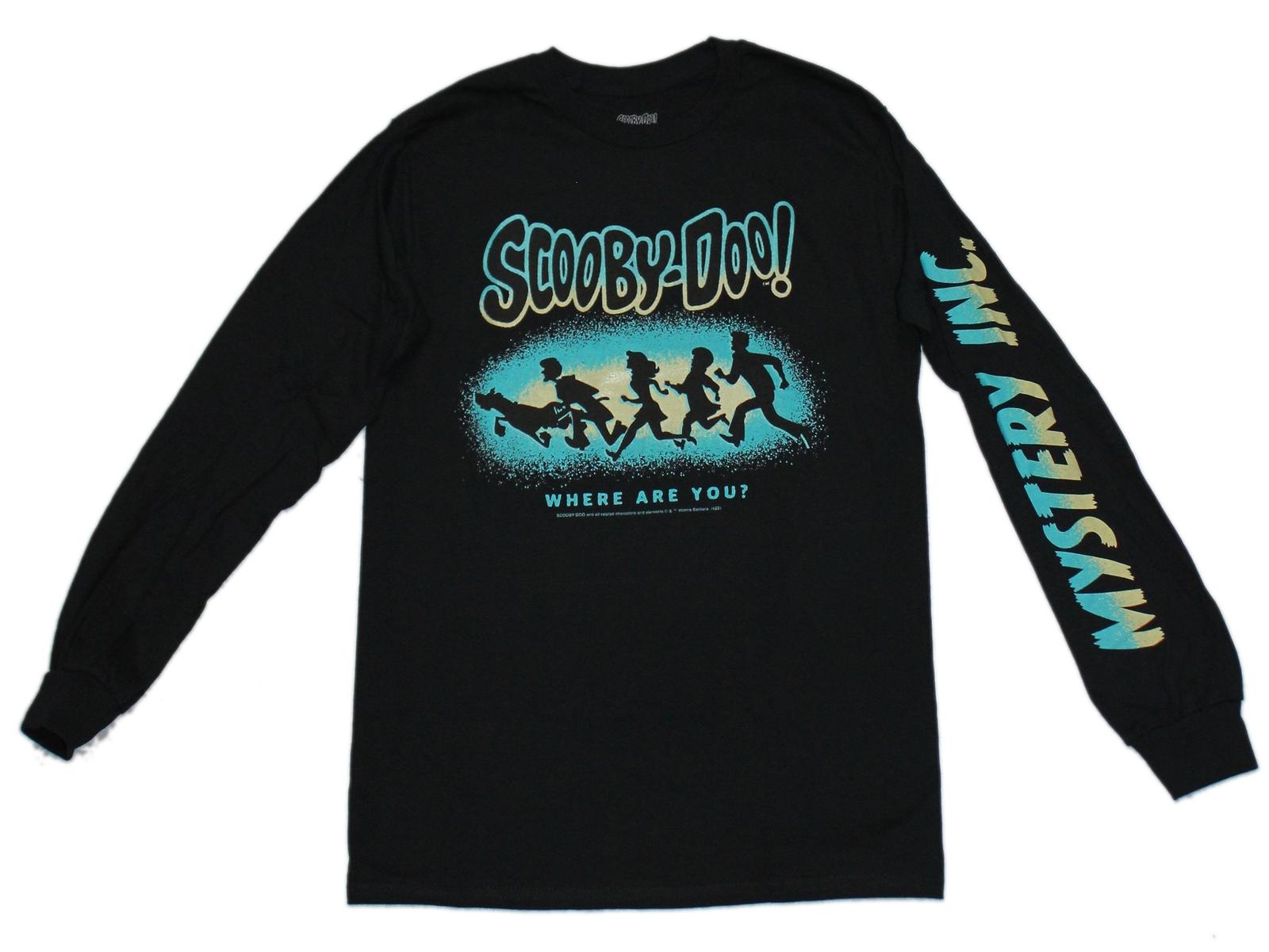 Scooby Doo New Adult T-Shirt - Running Silohuettes Where are you? XL