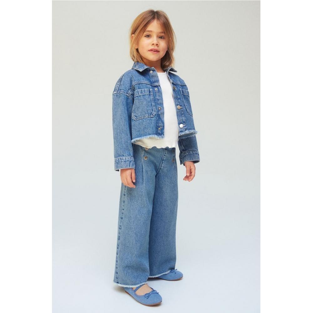 

Широкие брюки без застежки HM Джинсовые, синие