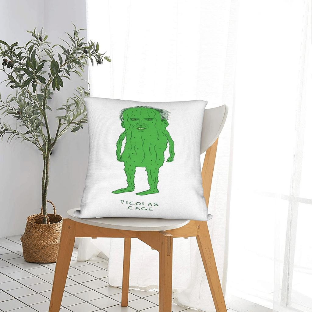 Pillow Case Funny N-Nicolas C-Cage Picolas Soft  Pillow Cover For Sofa Bedroom Home Decor Kawaii Pillowcases