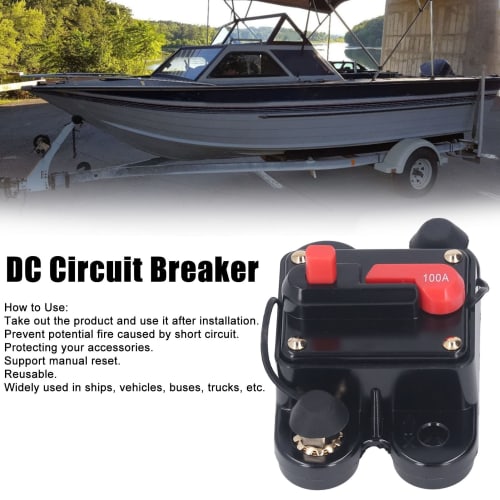 Circuit Breaker Switch, Widely Used, Easy Installation, Quick Response, Reusable, DC 12-48V (100A)