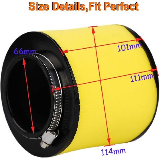 HIFROM ATV Air Filter Element Cleaner with Oil Fitler Compatible with 2004-2007 Honda Rancher 400 TRX400 TRX400FA TRX400FGA Replacce 17254-HN5-670