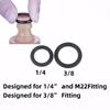 40Pcs Seal O Ring Rubber Set For High Pressure Washer 1/4" 3/8" M22 Quick Disconnect Fitting Gasket Washer