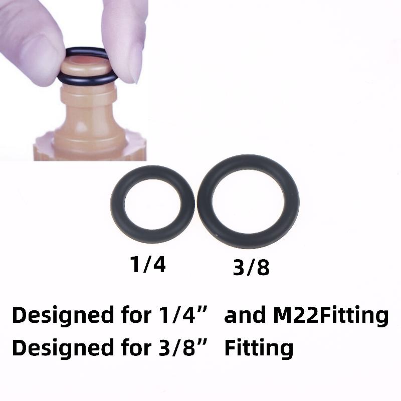 40Pcs Seal O Ring Rubber Set For High Pressure Washer 1/4" 3/8" M22 Quick Disconnect Fitting Gasket Washer