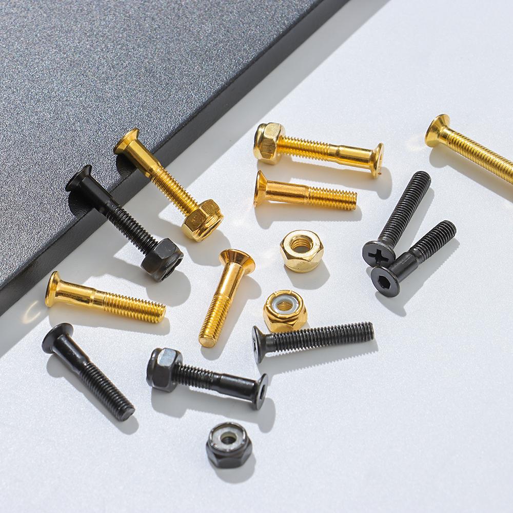Schwarz/Gold M5 Zubehör Skateboard Schrauben Longboard Teile Befestigungsmaterial Schrauben Beschläge Muttern