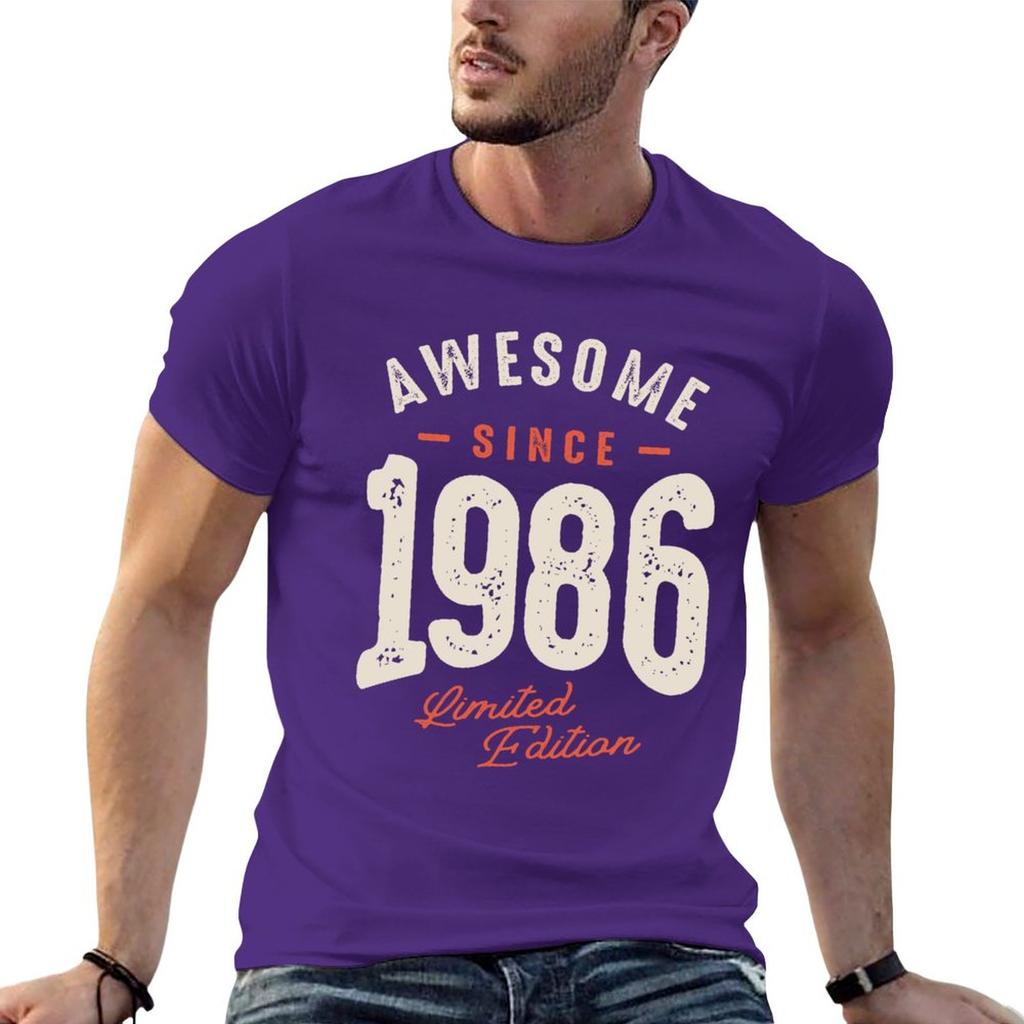 Neu Super Seit 1986 - 36. Geburtstag Retro Klassisches T-Shirt koreanische Mode neue Ausgabe T-Shirt übergroße T-Shirts für Männer