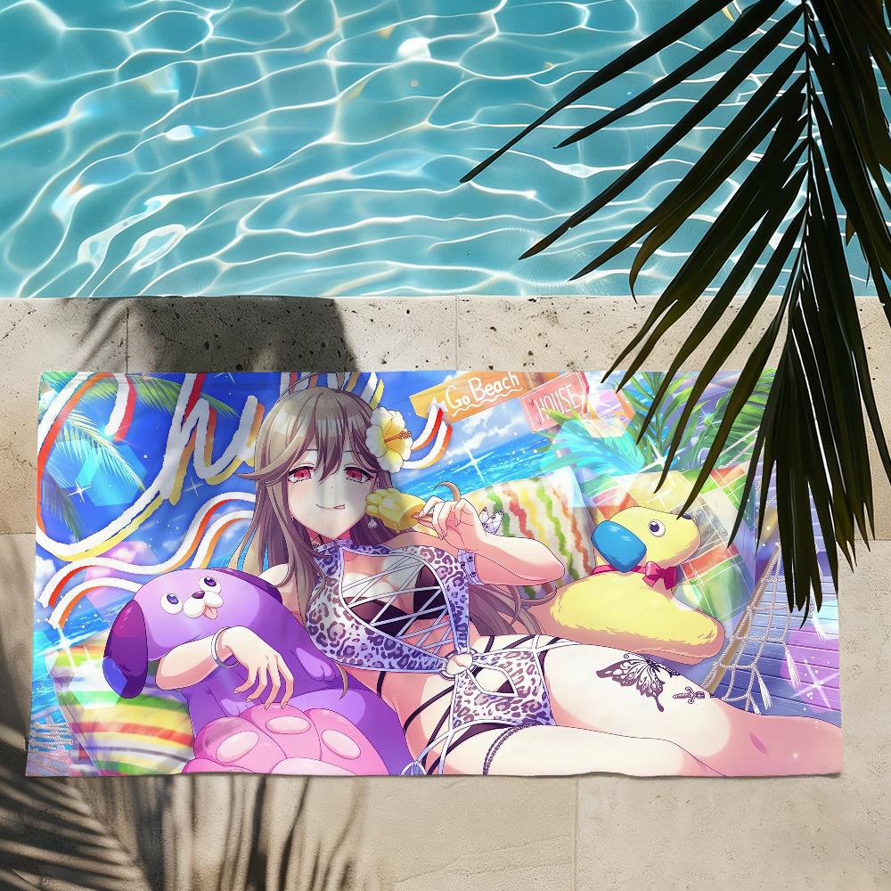 Summer Swimsuit Beauty Towel Quick Dry Absorbent Beach Towel for Sports, Fitness, Swimming and Outdoor Activities