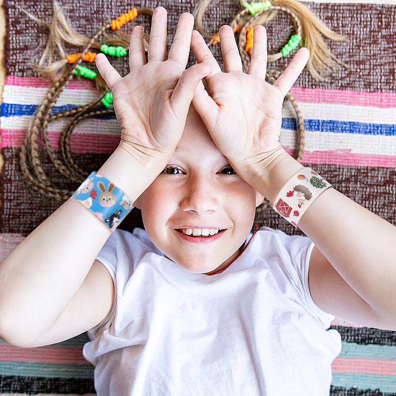 12Pcs Cartoon Farm Animals Slap Bracelets Kids Farm Theme Birthday Party Favors Gifts for Guest Goodie Bag Filler Toys Supplies