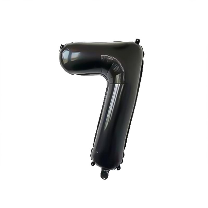 32 "Black Digital Balloon Beauty Thin Version Aluminum Film Balloon Birthday Party Balloon