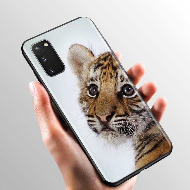 

Мягкий чехол для Samsung Galaxy S21 S20 FE S10E S10 Lite S9 S8 S20 Plus Ultra 5G, противоударный чехол для телефона с изображением животного тигра Samsung S21