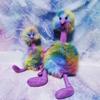 Jellycat Bird Series Rainbow Ostrich Cute Cute Doll Plush Doll Sitting Height 33cm/53cm Height