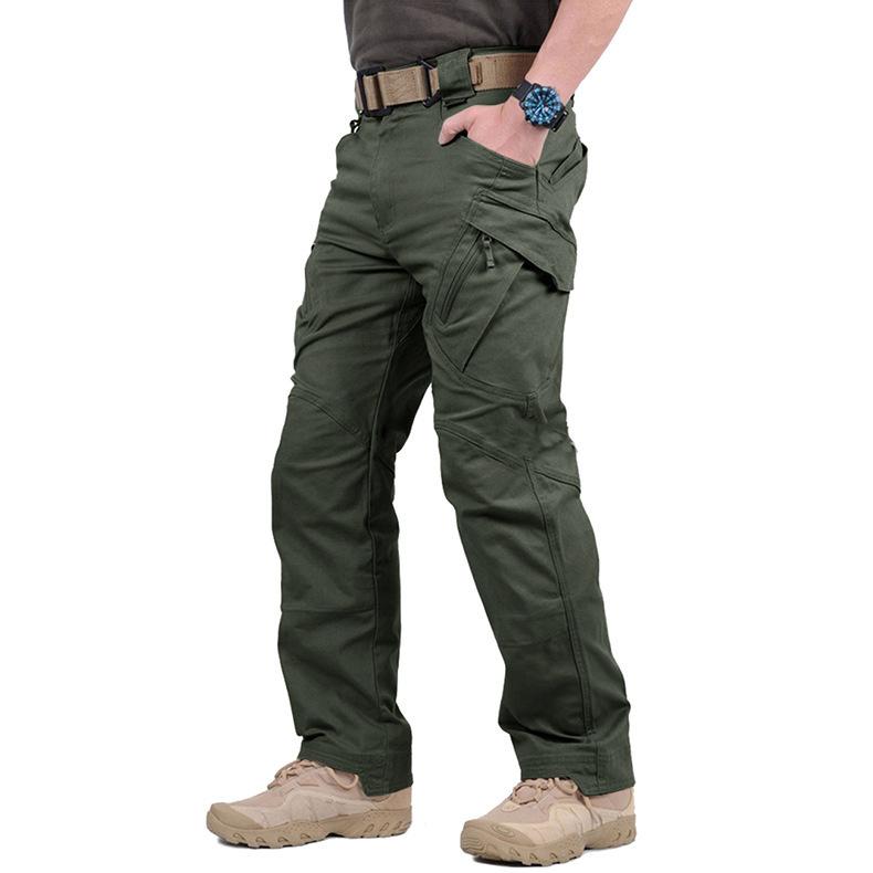 

Men s Cargo Pants Classic Outdoor Hiking Trekking Men Joggers Pants Multi Pocket Trousers XXXXXL зелений