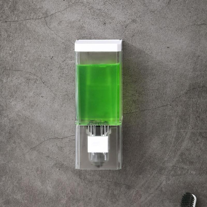 250ml Manual Soap Dispenser Transparent Wall Mounted Bathroom Sanitizer Shampoo Shower Gel Container