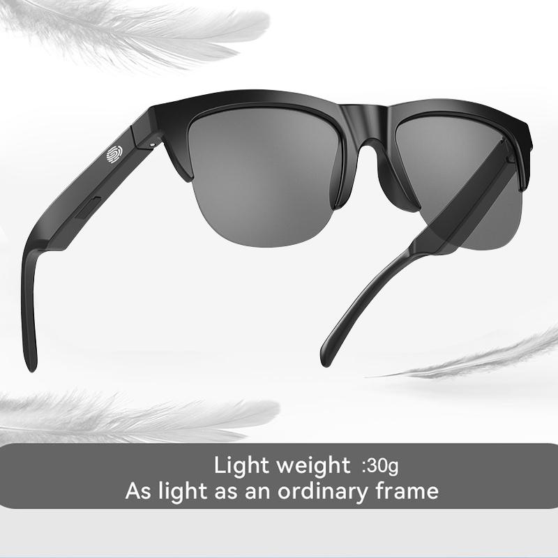 

Bluetooth sunglasses for men/women smart glasses audio sunglasses music frame glasses,polarized glasses,stereo speakers,touch чорний