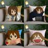 Cute Y-Yui Hirasawa Kawaii Customizable Square Pillowcases, Stylish And Soft, Perfect For Beds, Cars, And Sofas.
