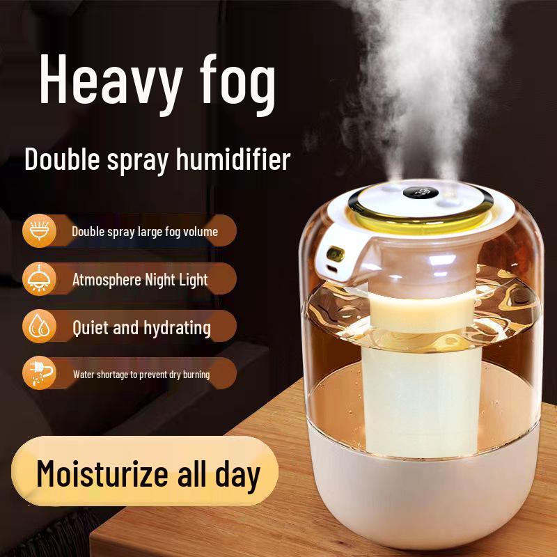 

2025 Тихий Большой Увлажнитель Воздуха с Туманом для Дома и Спальни, Безопасный для Беременных Женщин и Младенцев 136 x 136 x 196 mm + TC Power Supply