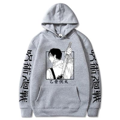 Japan Manga Jujutsu Kaisen Cool Graphic Hoodies Vintage Oversized Hooded Sweatshirt Long Sleeves Hoodie Men Women Clothes
