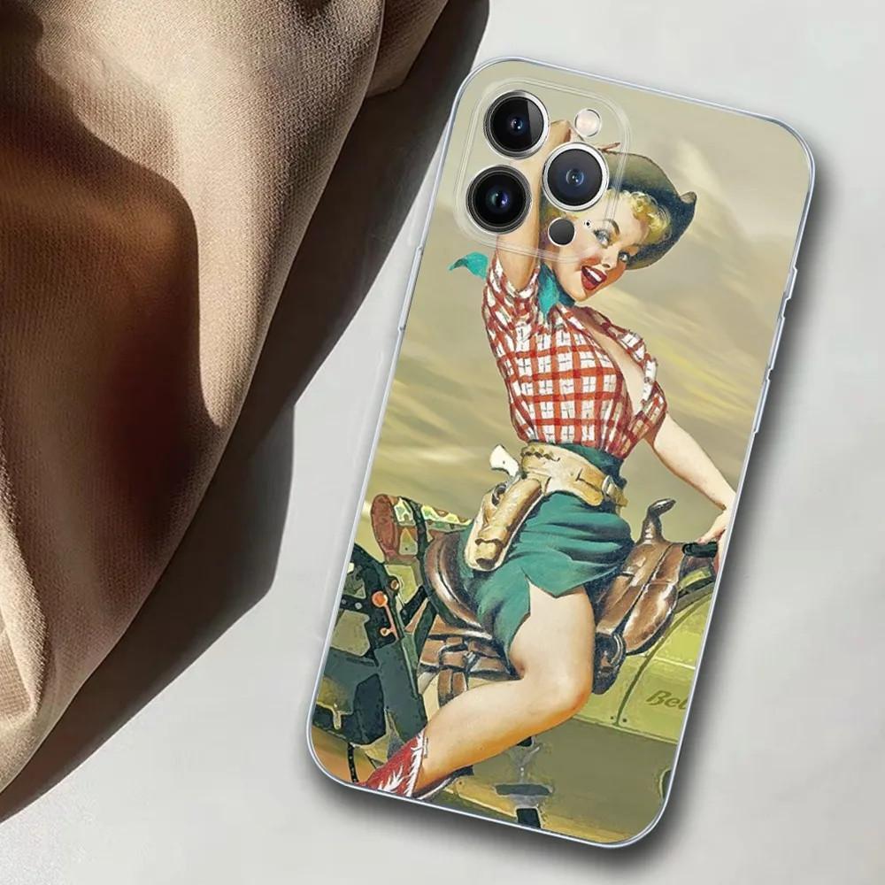 Apple IPhone14 Mobile Phone Case Poster Girl Mobile Phone Case, Painted Anti-drop Huawei Anti-drop Mobile Phone Case