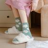 Women Fuzzy Crew Socks Winter Warm Plush Socks Cute Heart Bow Cloud Pattern Fluffy Socks for Girls Home Lounging Outdoor Wear