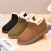 Plus-Schuhe für Damen 36-41 Wintermode Plüsch Warm Bequem Zum Hineinschlüpfen Plateau-Keilabsätze Rutschfeste Flache Schuhe Freizeit Damen Schneestiefel