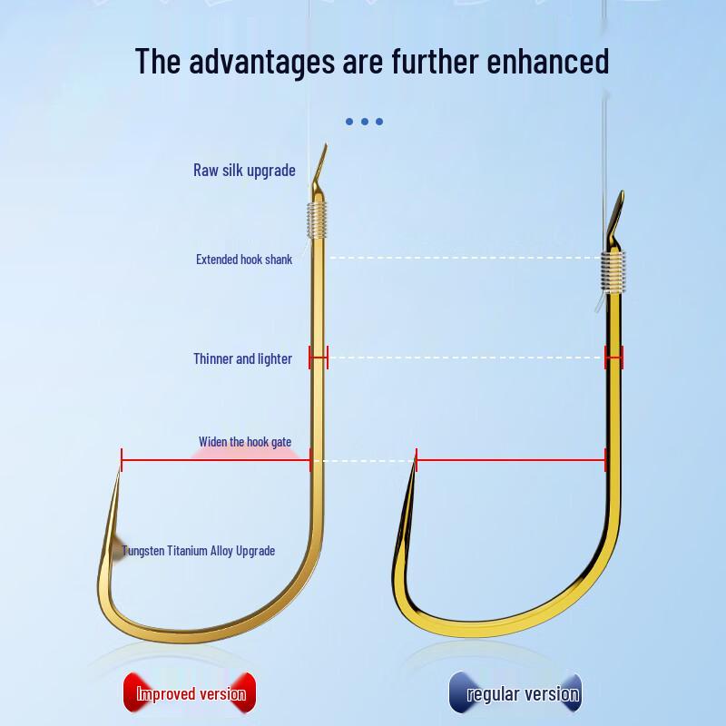 Xiao Feng Xian Gold Sleeve Double Hooks with Leader
