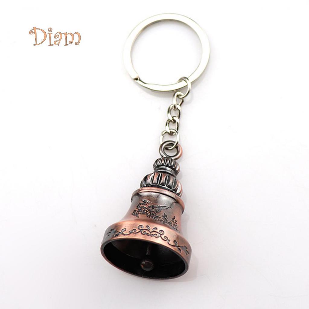ELENS Antique Dragon Phoenix Bell Pendant Keychain Key Holder Ring Bag Ornaments Gift