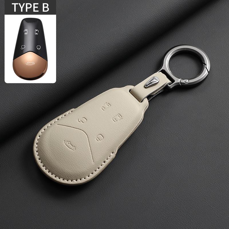 

5 Buttons Original Color Car Key Case Cover Shell For Voyah Dream Power Phev Ev Anti-Scratch Auto Keychain Garnish Accessories