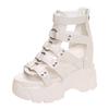 Fashion 2025 Women Thick Bottom Gladiator Shoes Woman Summer Chunky Sneakers High Platform Sandals Hollow Out 11CM Wedge Heels Beach