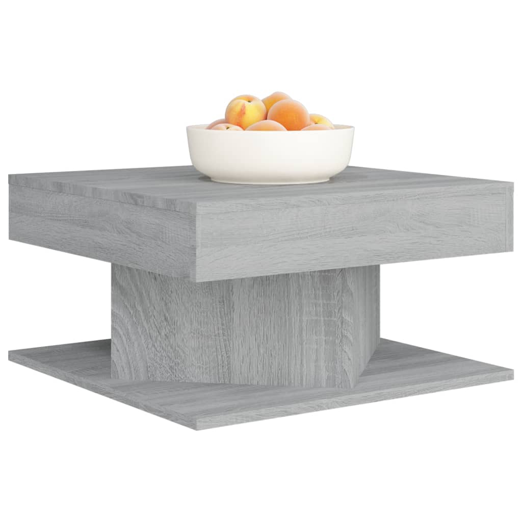 Vidaxl Coffee Table, Grey Sonoma Oak, 57X57X30 Cm