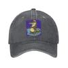ALLIGATOR ALCATRAZ DESIGN Gewaschene Jeans-Kappe Lässige Baseballkappen Verstellbarer Hut Sommer Unisex Baseballkappen