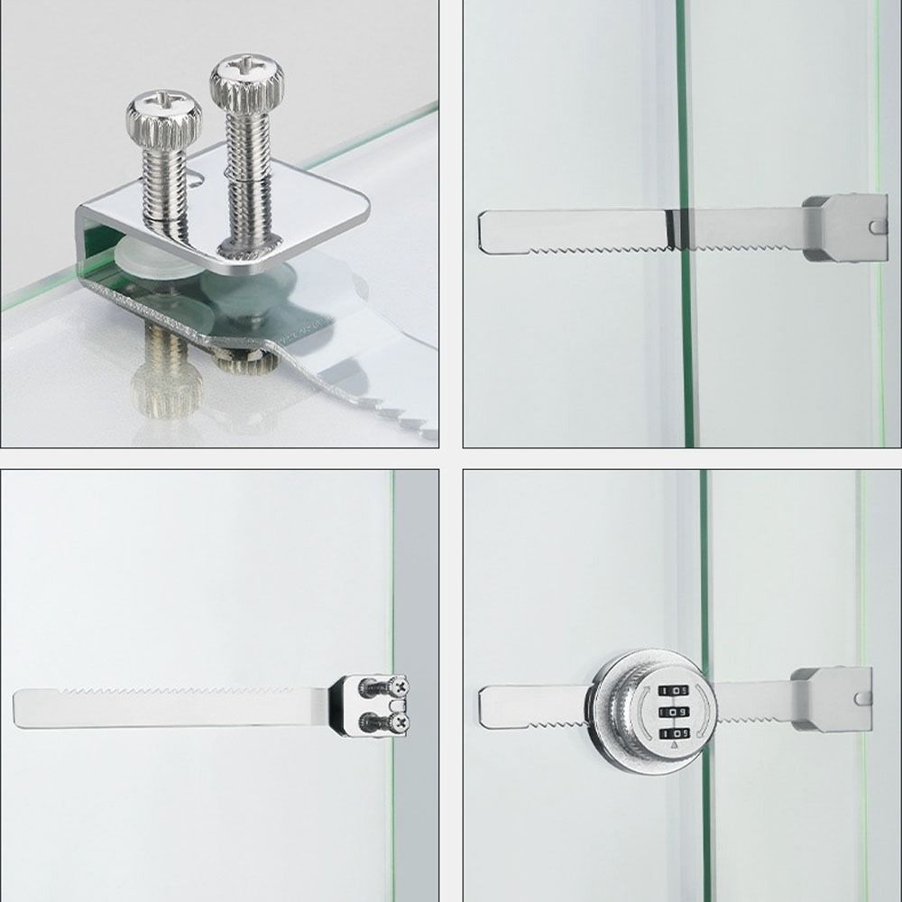 2PCS 3 Digital Code Vitrine Schloss Hardware Zahlenschloss Glasschrank