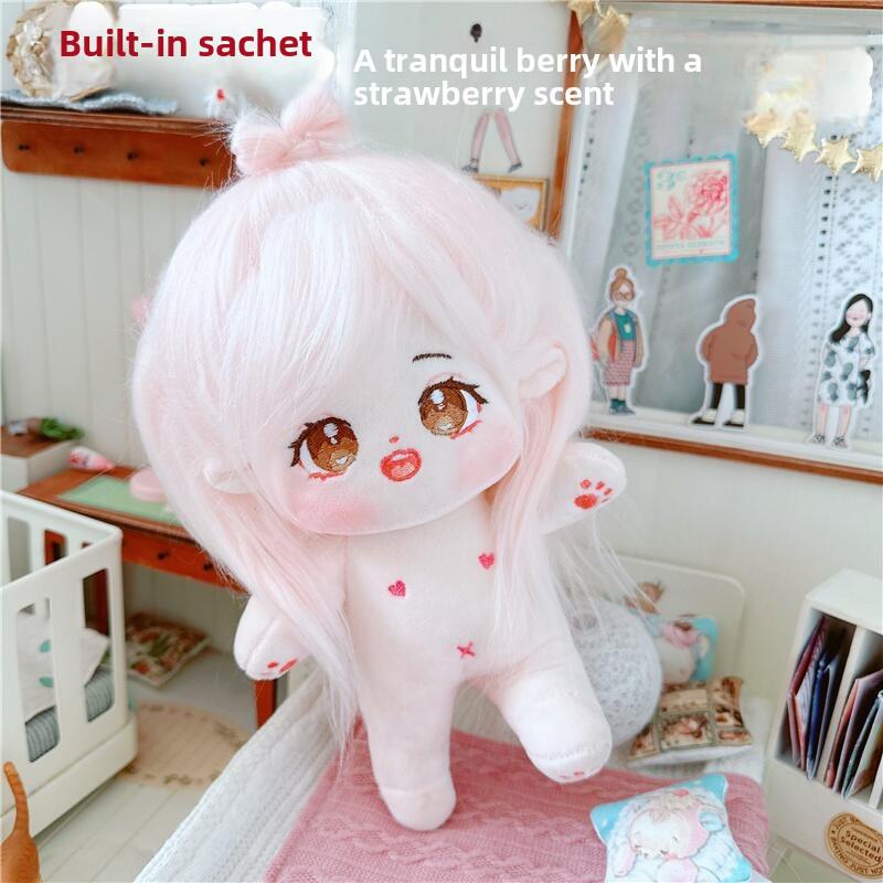 20cm Skelett Stern Puppe: Lockige Langhaarige Humanoide Baumwollpuppe