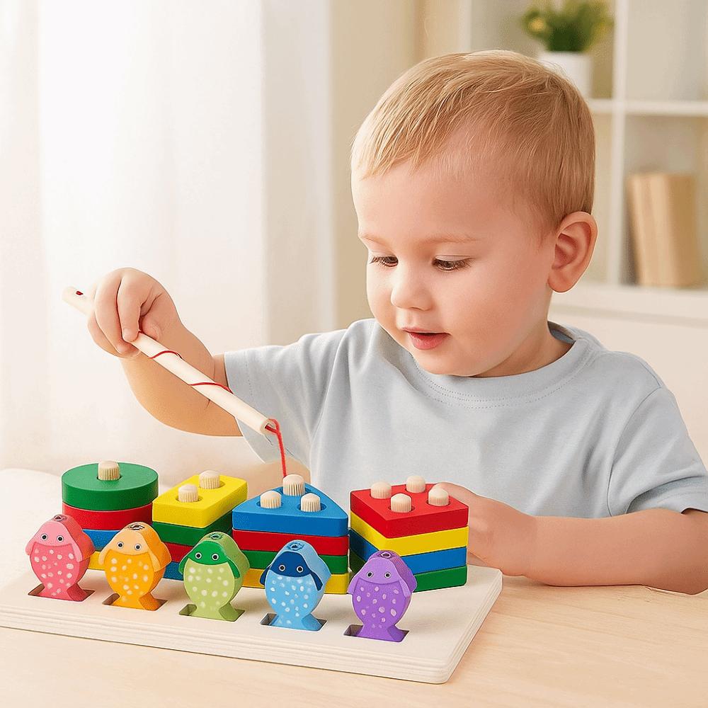 Color Recognition Matching Board Game Early Education Magnetic Fishing  Puzzle Toys  Learn Math