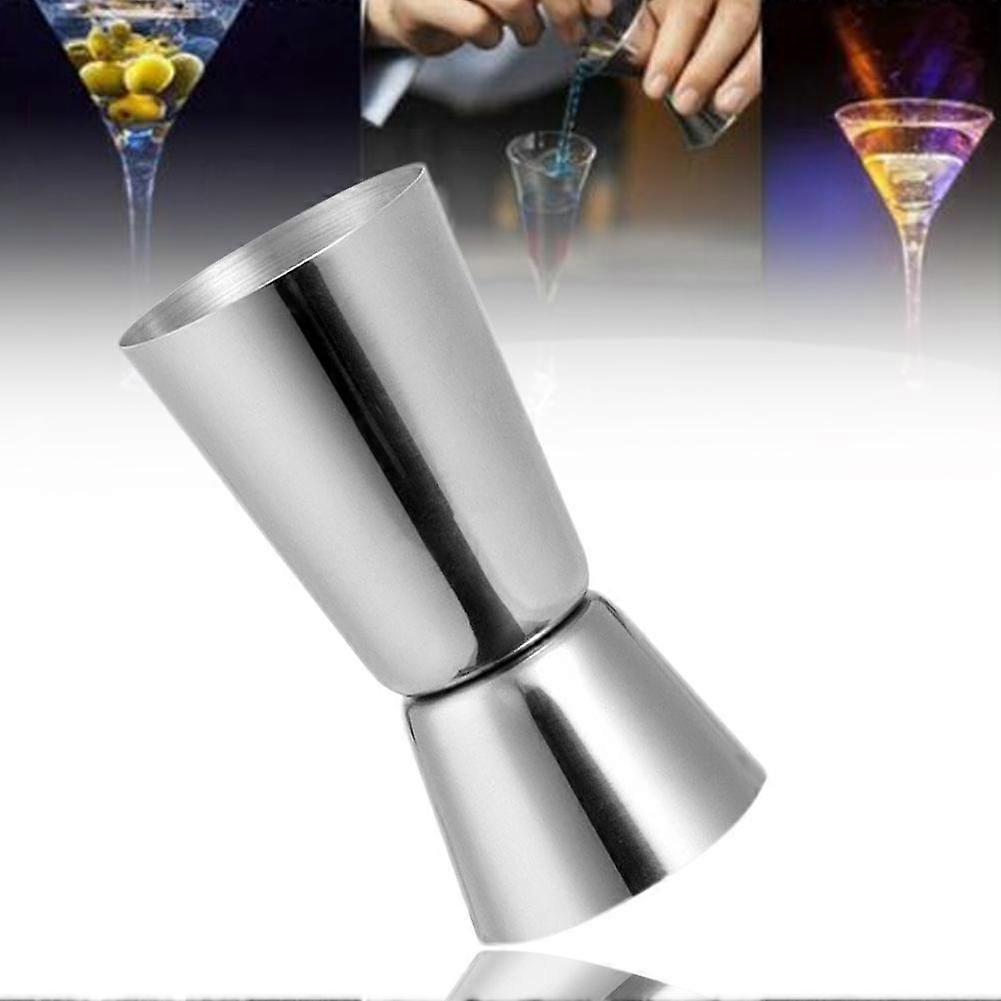 Steel Double Single Shot Measure Spirit Bar Cocktail Cup Drink