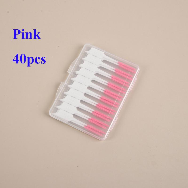 40~150Pcs Silicone Interdental Brush Disposable Dental Floss Picks Cleaning Between Teeth Soft Hilo Dental Brace Brush Toothpick