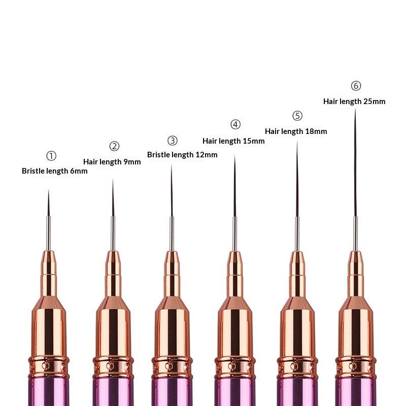 1 Pcs Nail Art Liner Brushes Elongated Lines Striping Drawing Uv Gel Painting Nail Design Pen Professional Manicure Tool