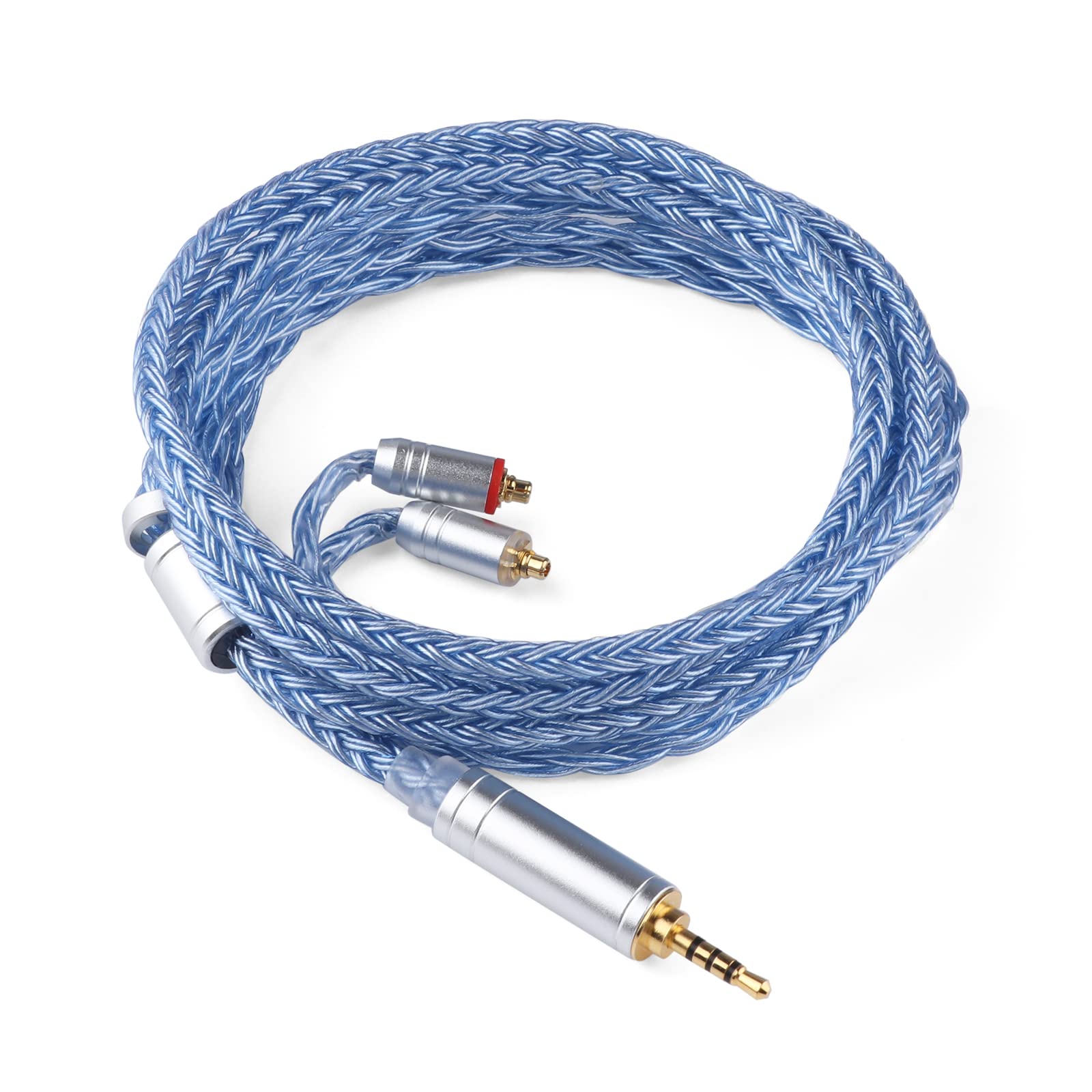 

New TRIPOWIN Zonie 16 Core Silver Plated Cable SPCHIFI Earphone Upgrade Cable [2022 Version] & (2.5mm-MMCX, Blue)