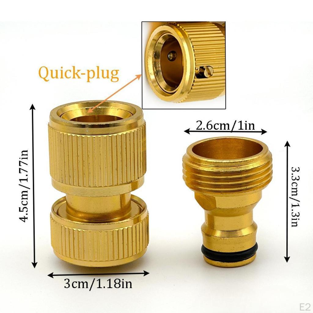 Garden Hose Quick Connect Fittings Brass Practical, Easy Installation, Durability Adapter,