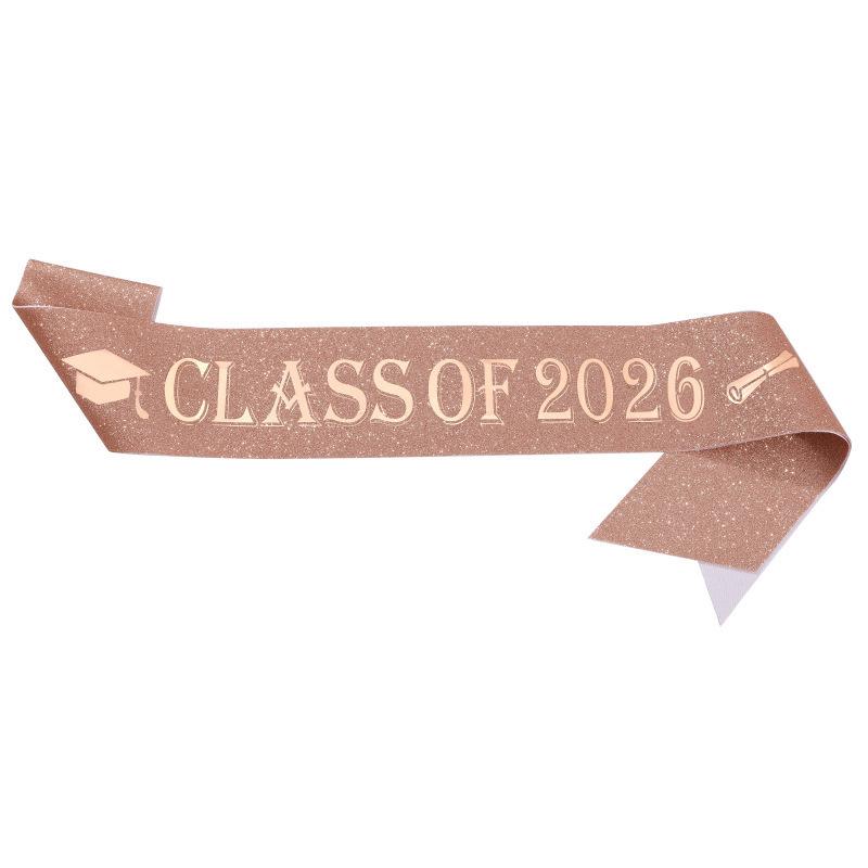 European Class of 2026 Glitter Graduation Ceremony Sash