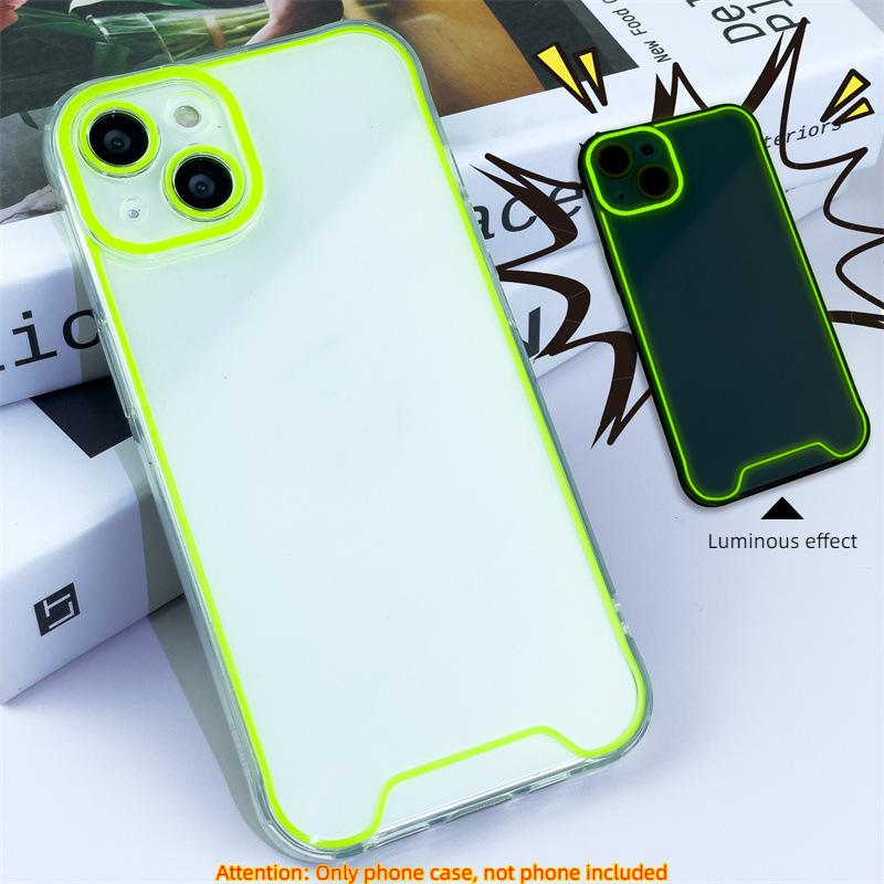 Night Light Luminous Clear Soft Case For IPhone Glowing Lens Protector Cover
