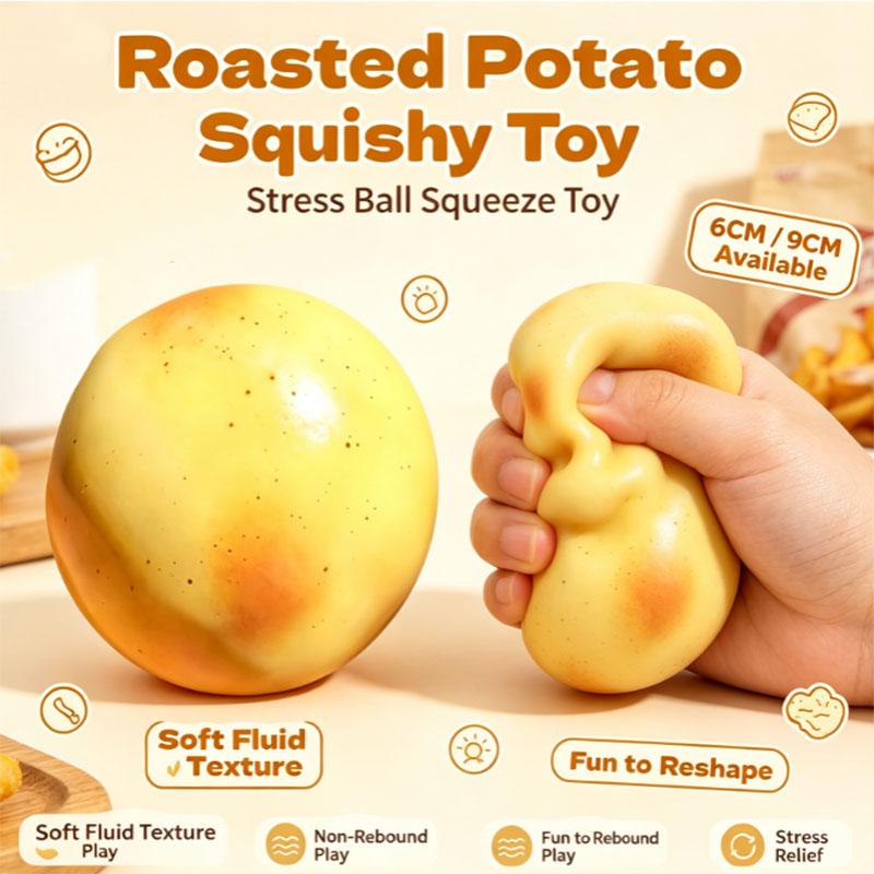 Fluid Potato Squishy Stress Ball Slow Rebound Soft Stress Relief Toys Adults ASMR Sensory Anti Stress Toys Decompression Gift For Kids & Adults