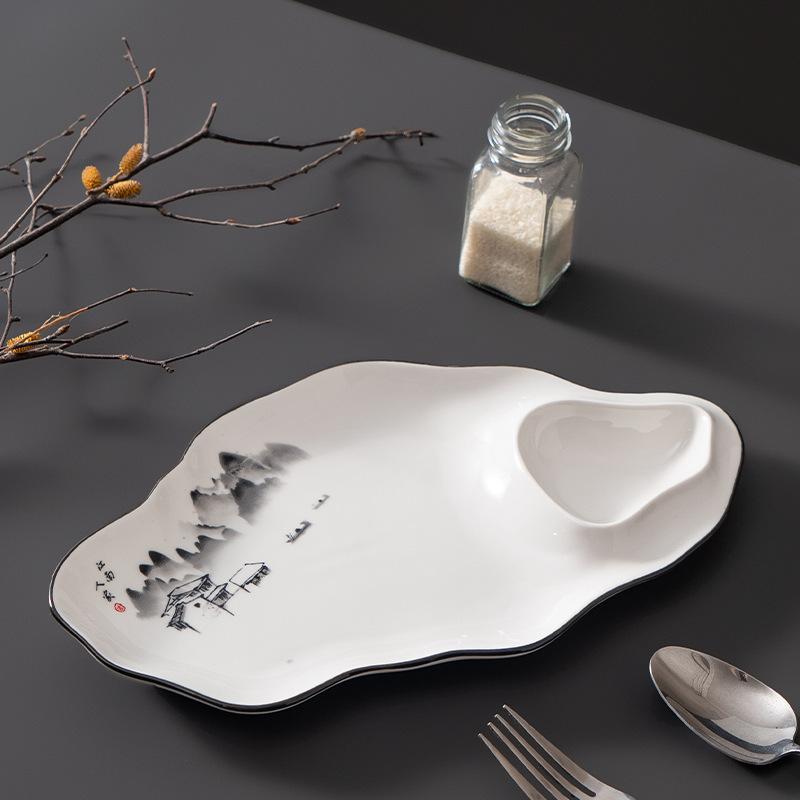 High-Value Dumplings, Plates With Vinegar Plates, Hotel Creative Snack Plates, Household Mother And Child Plates, Grid Plates, Dessert Plates