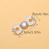 1pc of Casual And Versatile Daisy-Patterned Buttons for Men, Featuring an Adjustable Waist with Magical Buttons